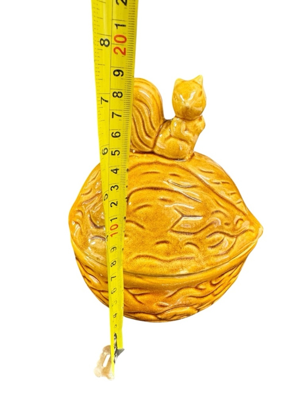 Vintage Squirrel Cookie Jar MCM Squirrel Kitsch Squirrel Nut Dish - Picture 6 of 16